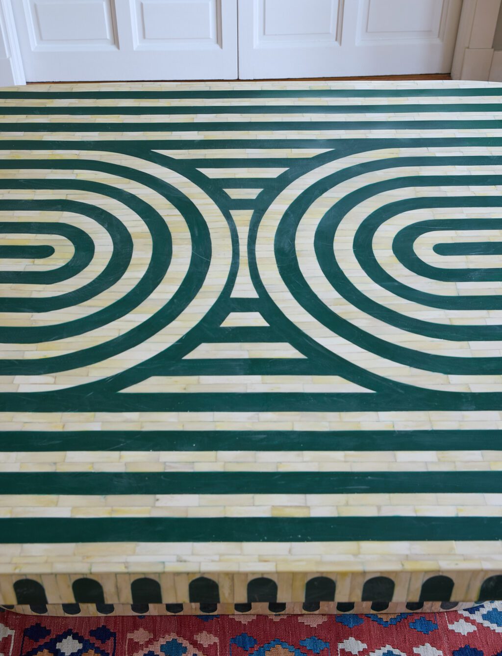 Straped Bone Inlay Table - Image 4